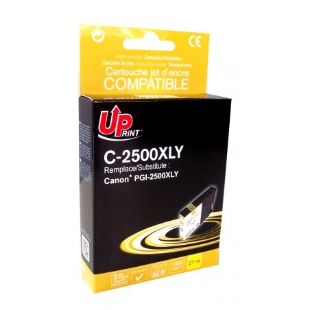 ✅ Cartouche encre UPrint compatible CANON PGI-2500XLY jaune couleur jaune en stock