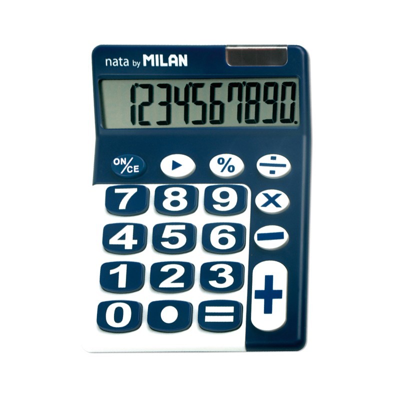 Calculatrice de bureau Milan 10 chiffres bleu et blanc