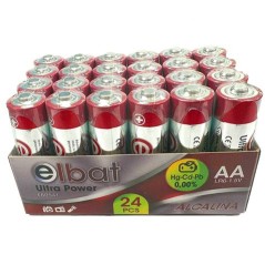 ✅ Elbat Pack 24 Piles Alcalines LR6/AA - Différentes Couleurs couleur Plusieurs couleurs en stock