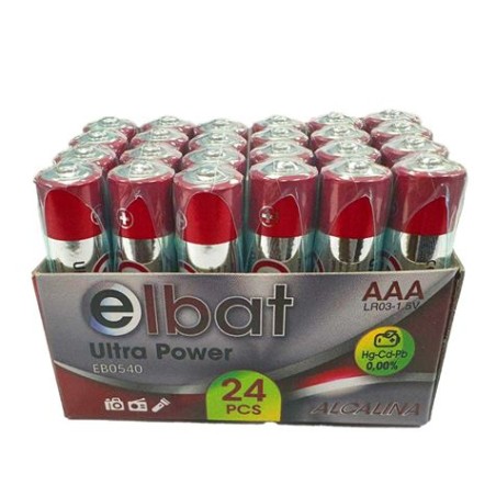 ✅ Elbat Pack 24 Piles Alcalines LR03/AAA - Différentes Couleurs couleur Plusieurs couleurs en stock