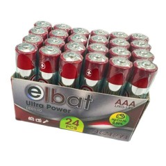 ✅ Elbat Pack 24 Piles Alcalines LR03/AAA - Différentes Couleurs couleur Plusieurs couleurs en stock