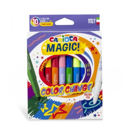 ✅ Carioca Color Change Pack de 10 marqueurs - Magic Ink change de couleur - Comprend un marqueur Magink pour deu en stock