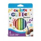 Carioca Glitter Boite de 6 Feutres - Pointe Ø 1mm - Encre Liquide à Base d'Eau - Pointe Haute Qualité - Effet Pailleté