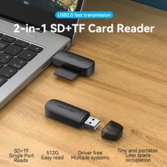 Lecteur de carte externe USB 2.0 Convention - Noir, rapide et fiable