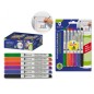 Marqueurs tableau blanc pointe fine Bismark x6 couleurs assorties