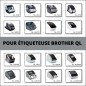 Rouleau étiquette compatible BROTHER DK-11208 grandes étiquettes d'adresse 38mm x 90mm