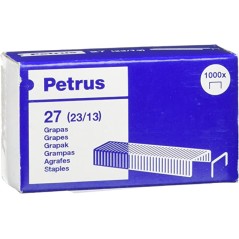 ✅ Petrus Boite de 1000 Agrafes Cuivre 23/13 - Jusqu'à 100 Feuilles - Pin 13mm couleur Cobre en stock