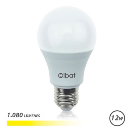 ✅ Ampoule LED Elbat A60 - 12W - 1080LM - E27 - Lumière Chaude - Couleur Blanc Chaud couleur Blanc en stock