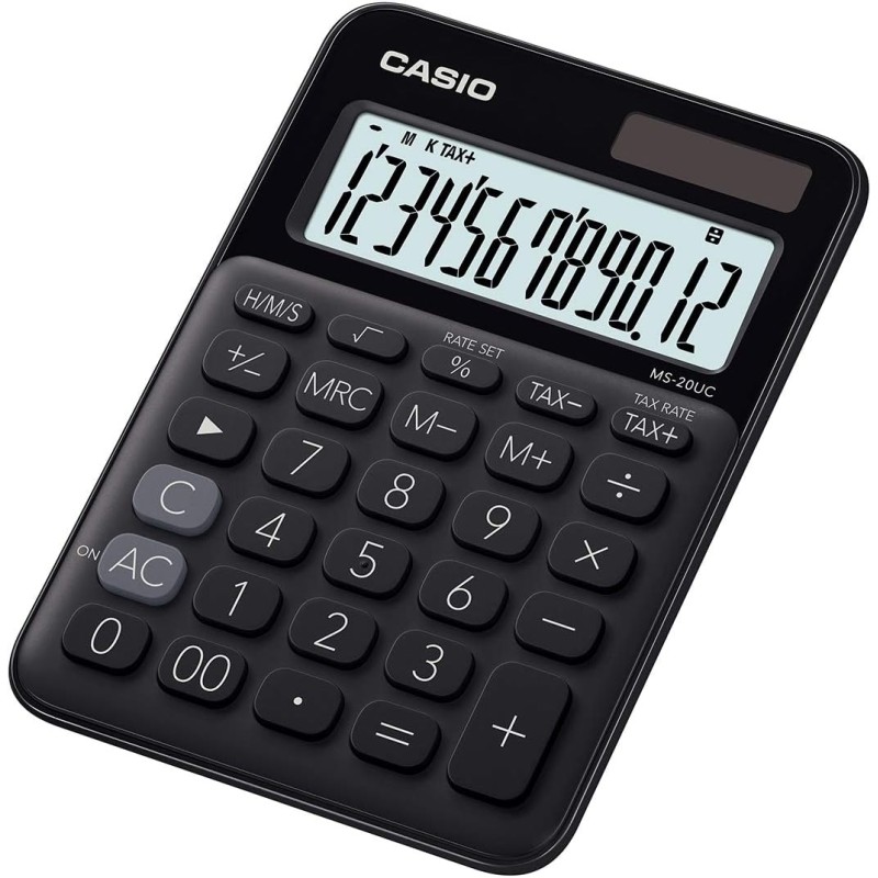 Casio MS-20UC calculatrice de bureau 12 chiffres noire Casio MS-20UC calculatrice de bureau 12 chiffres noire