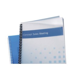 Couvertures de reliure GBC Polyclearview - A4, 800 Microns - Noir et Mat - Couleur Noir