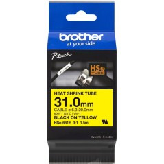 ✅ Brother Gaine thermo-rétractable HSE-661E - Noir sur jaune couleur Noir/jaune en stock