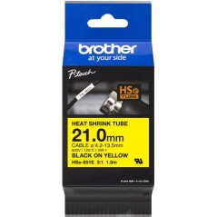✅ Brother Gaine thermo-rétractable HSE-651E - Noir sur jaune couleur Noir/jaune en stock