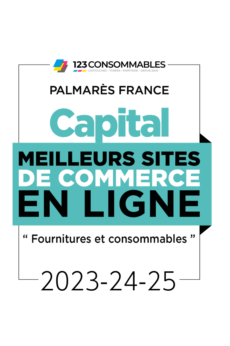 123Consommables classé par le magazine Capital – Palmarès meilleurs sites e-commerce 2023-2025, catégorie Fournitures & consommables