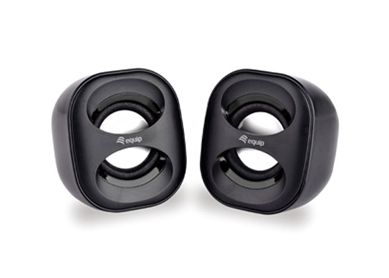 Equip Life Mini Speakers USB 2.0 6W - Connecteur Jack 3.5mm - Câble de Contrôle - Couleur Noir