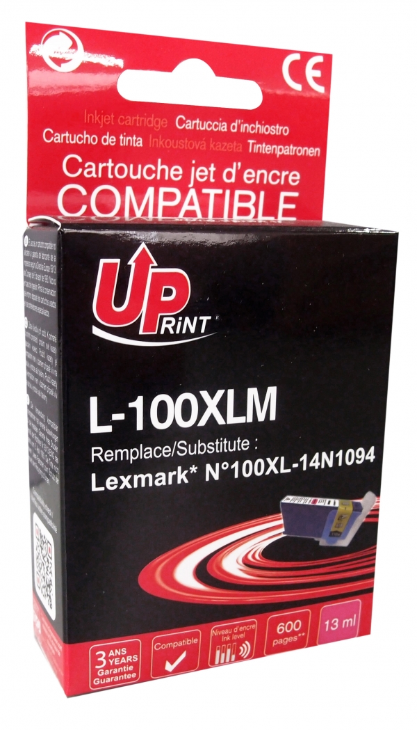 Cartouche compatible LEXMARK 100XL magenta
