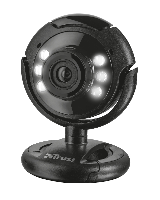 Trust Spotlight Webcam Pro 1280x1024 1.3 Mpx USB 2.0 - Microphone Intégré - Lumières LED Dimmables - Câble 1,70m