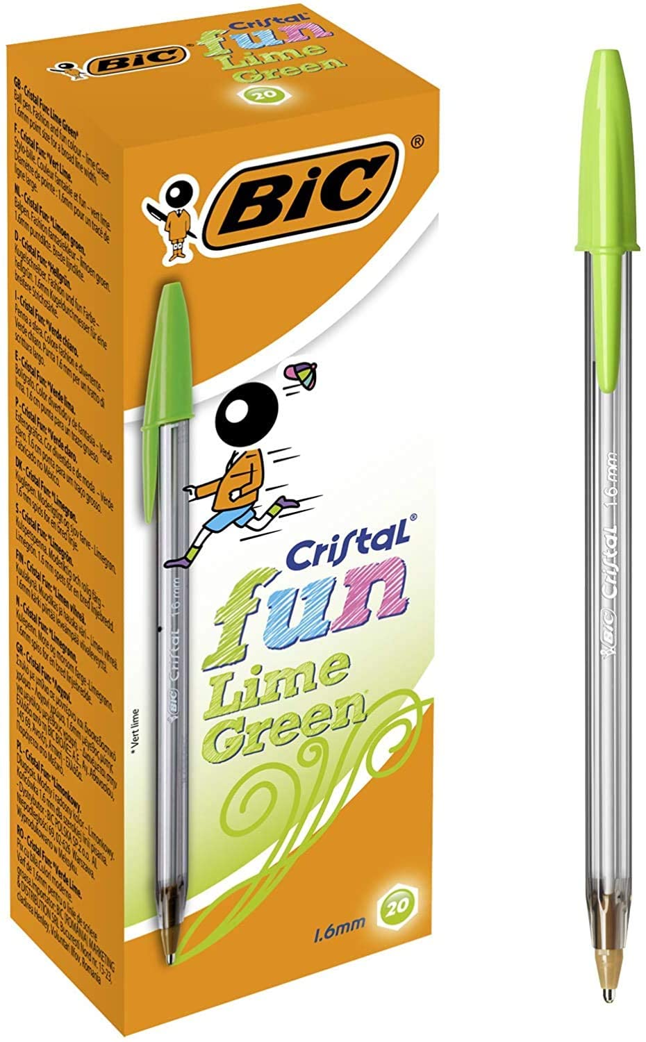 LOT de 20 Stylo Bille Bic Cristal Fun