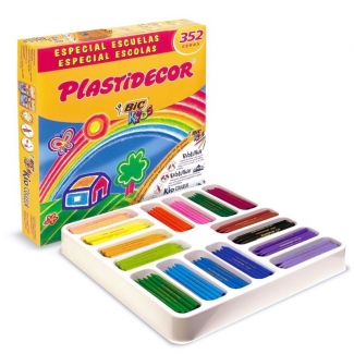  Bic Kids Plastidecor Boîte 352 Crayons Cire