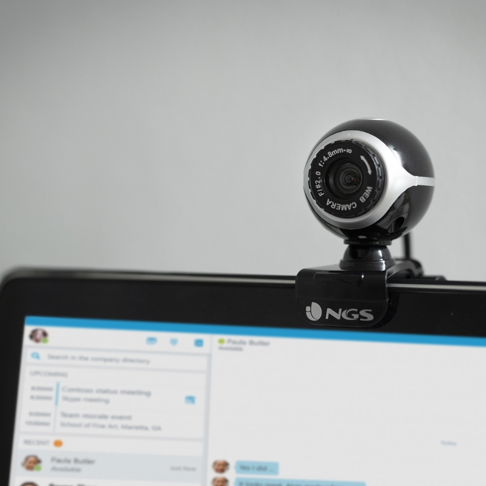Webcam NGS XpressCam 300 8MP - Microphone Intégré - USB, Jack 3.5mm