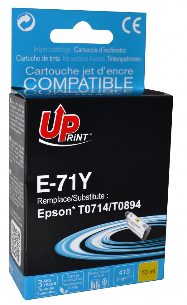 Cartouche encre UPrint compatible EPSON T0714 XL jaune