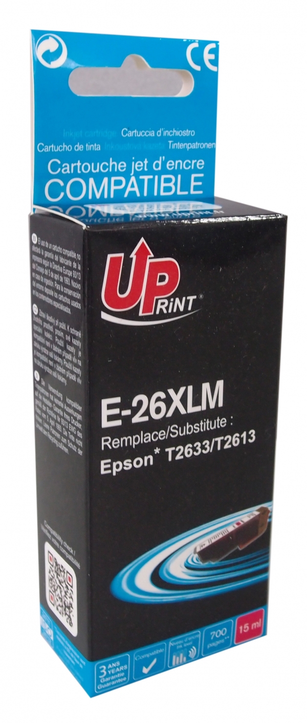 Cartouche PREMIUM compatible EPSON T26XL magenta