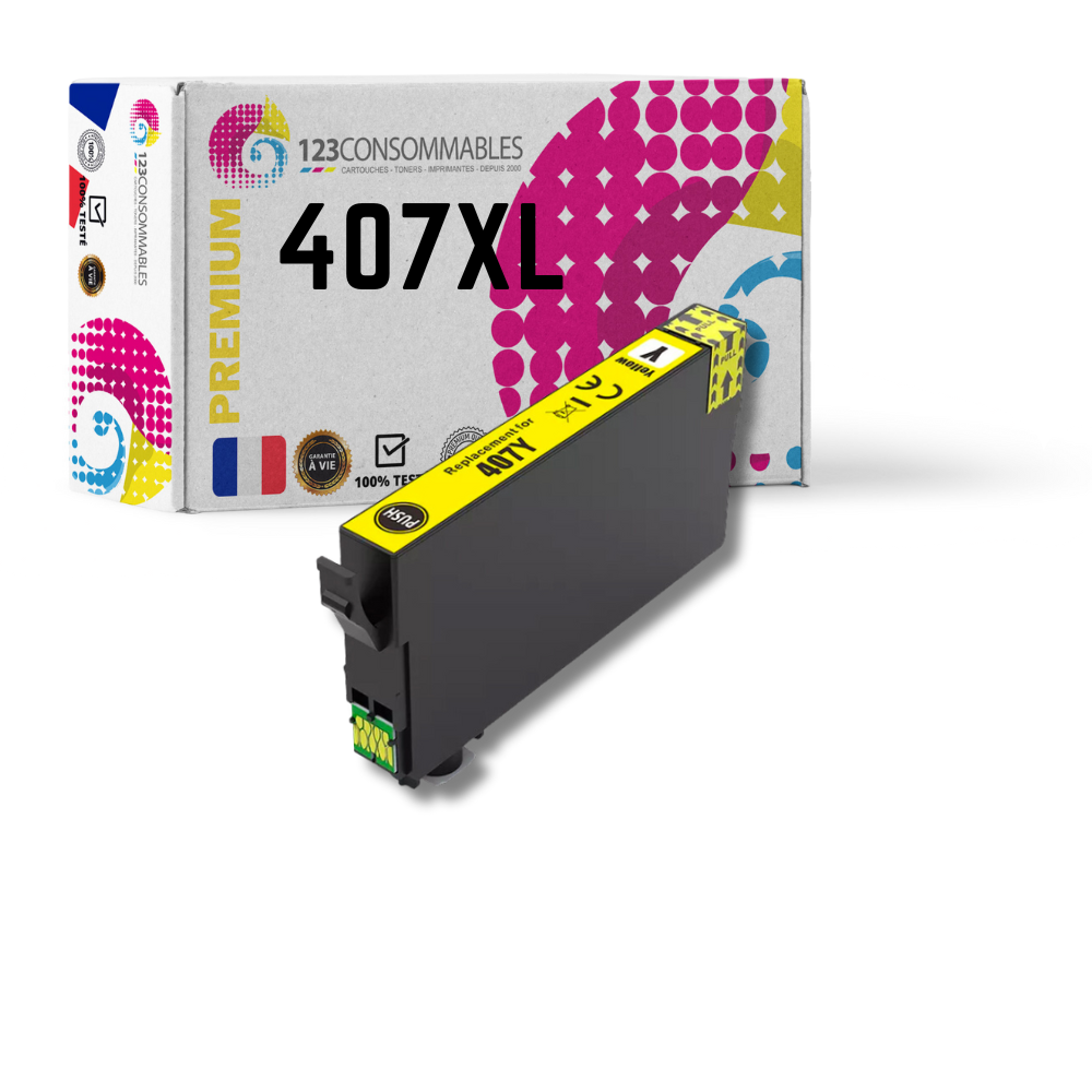 Cartouche compatible Epson 407 jaune