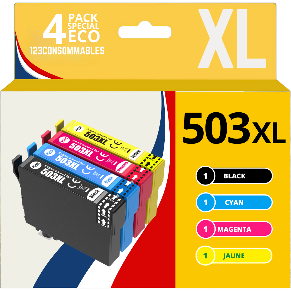 Pack compatible avec EPSON 503XL, 4 cartouches