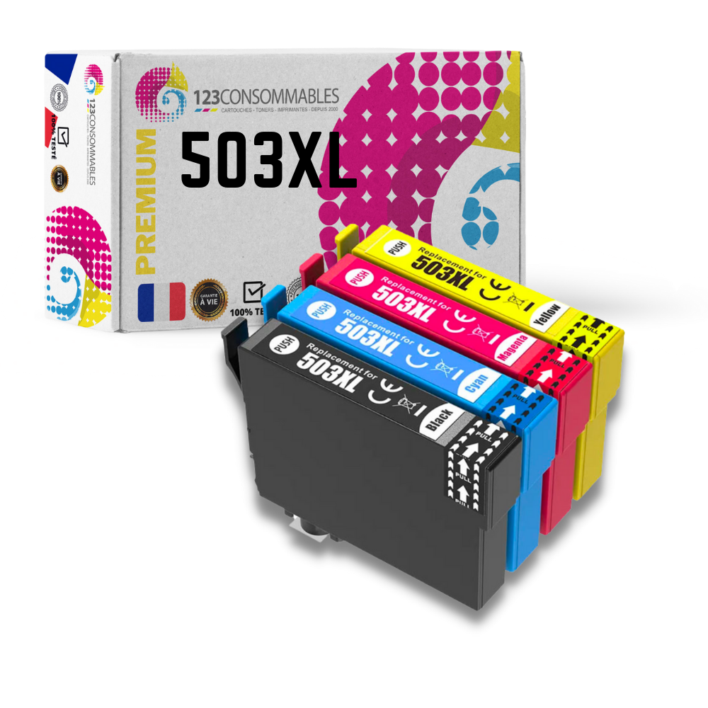 Pack compatible avec EPSON 503XL, 4 cartouches