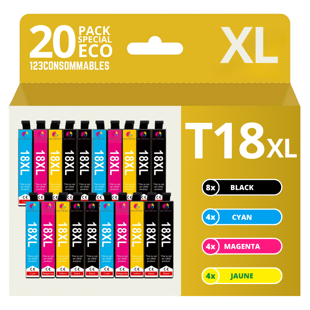Pack 20 cartouches compatibles EPSON T18XL