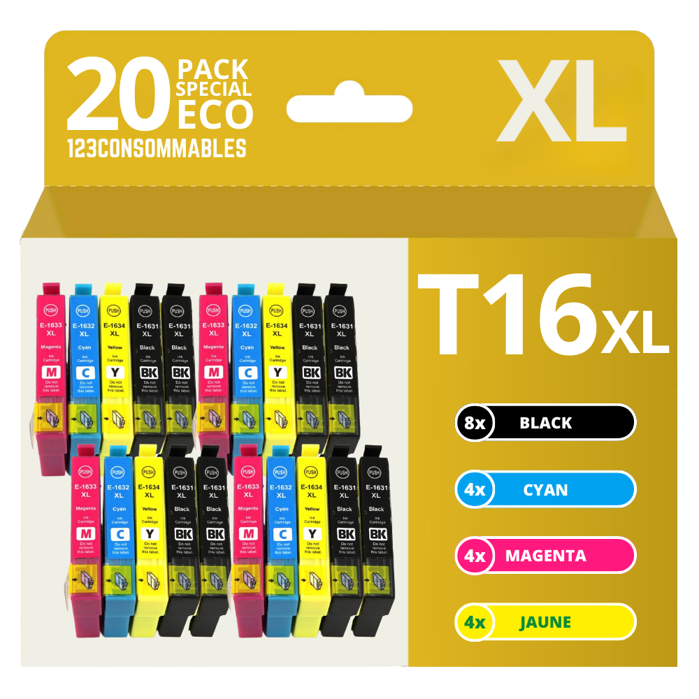 Pack 20 cartouches compatibles EPSON T16XL
