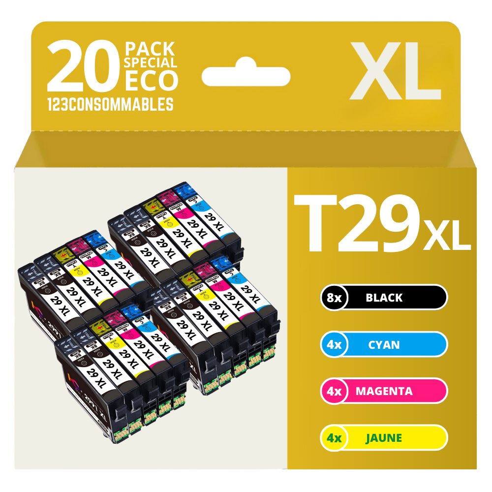 Compatible Epson 29XL Multipack (T2996) + 15 cartouches Haute capacité