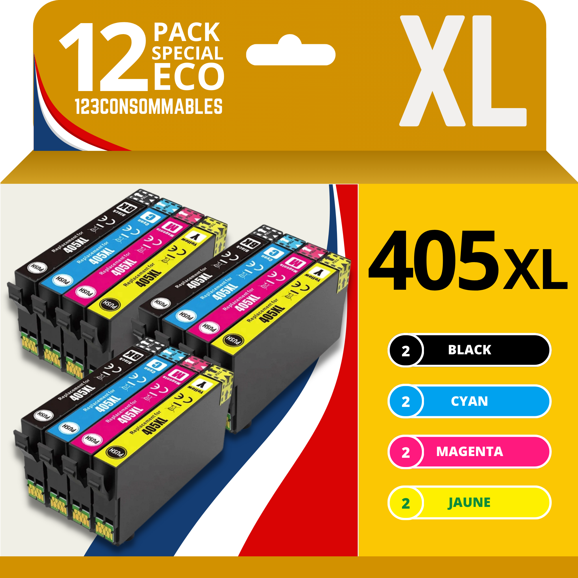 Pack compatible avec EPSON 405XL 12 cartouches