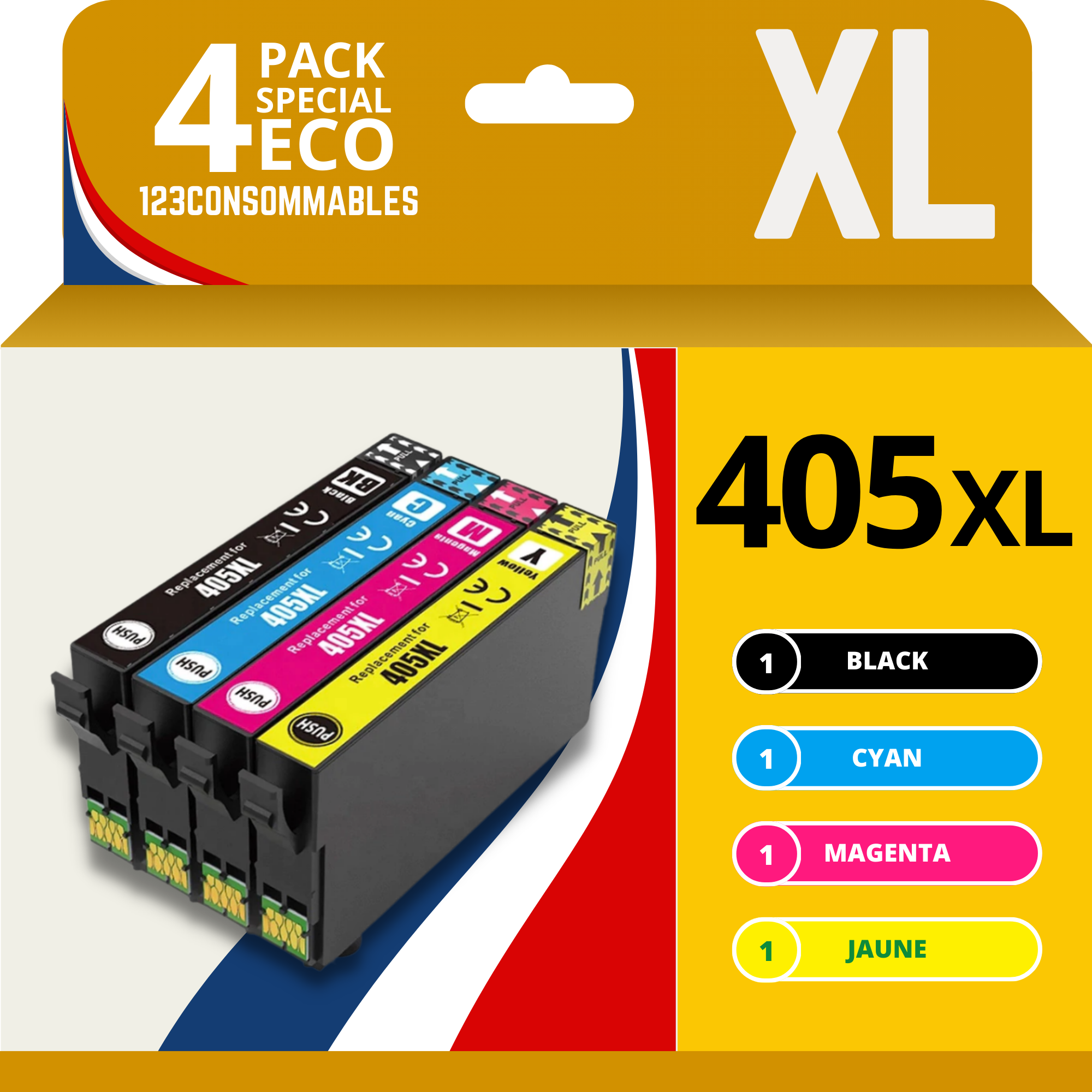 Pack compatible avec EPSON 405XL 4 cartouches