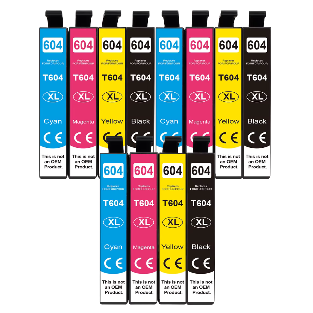 Pack compatible avec EPSON 604 XL, 12 cartouches