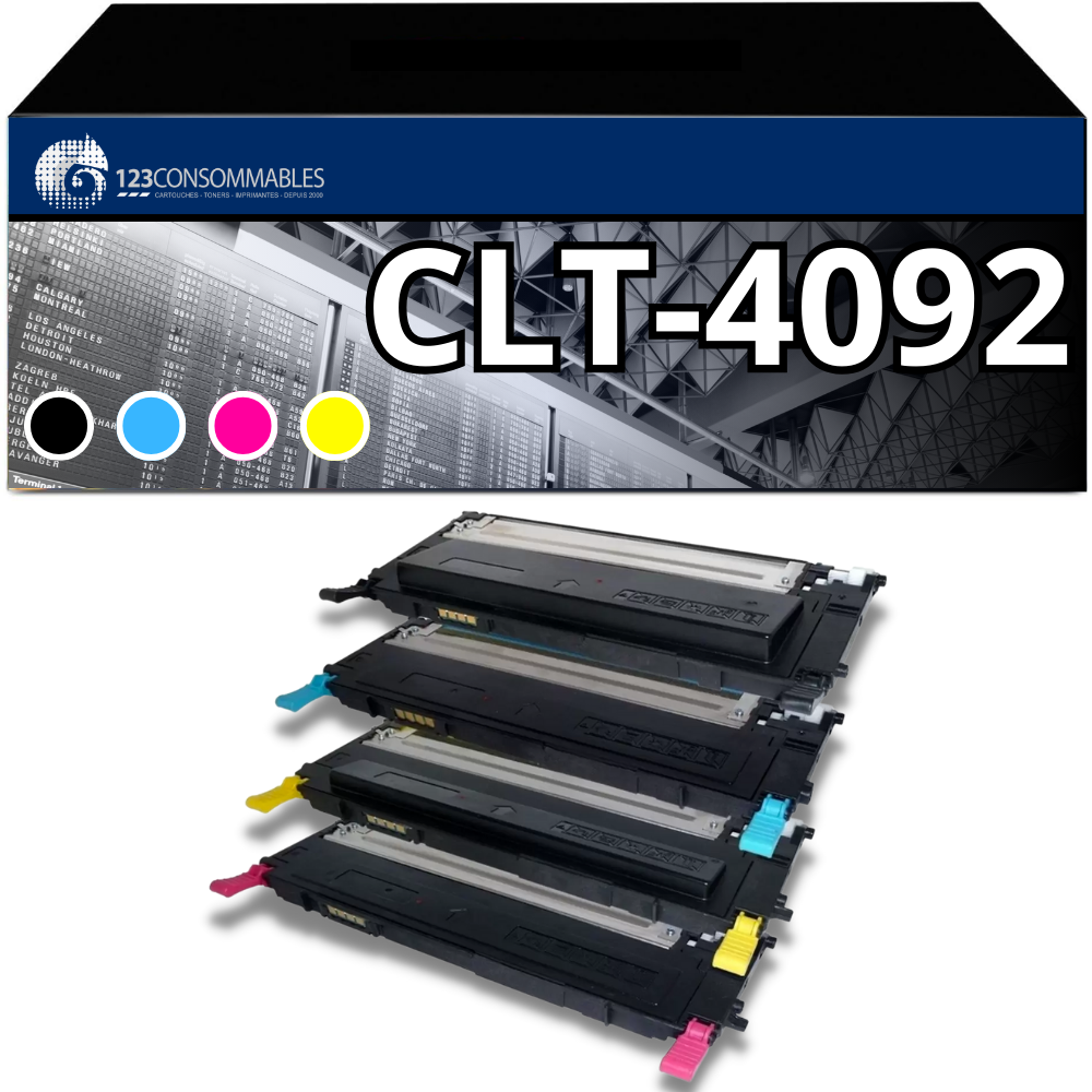 Pack 4 Toners compatible SAMSUNG CLT-4072S/CLT-4092S
