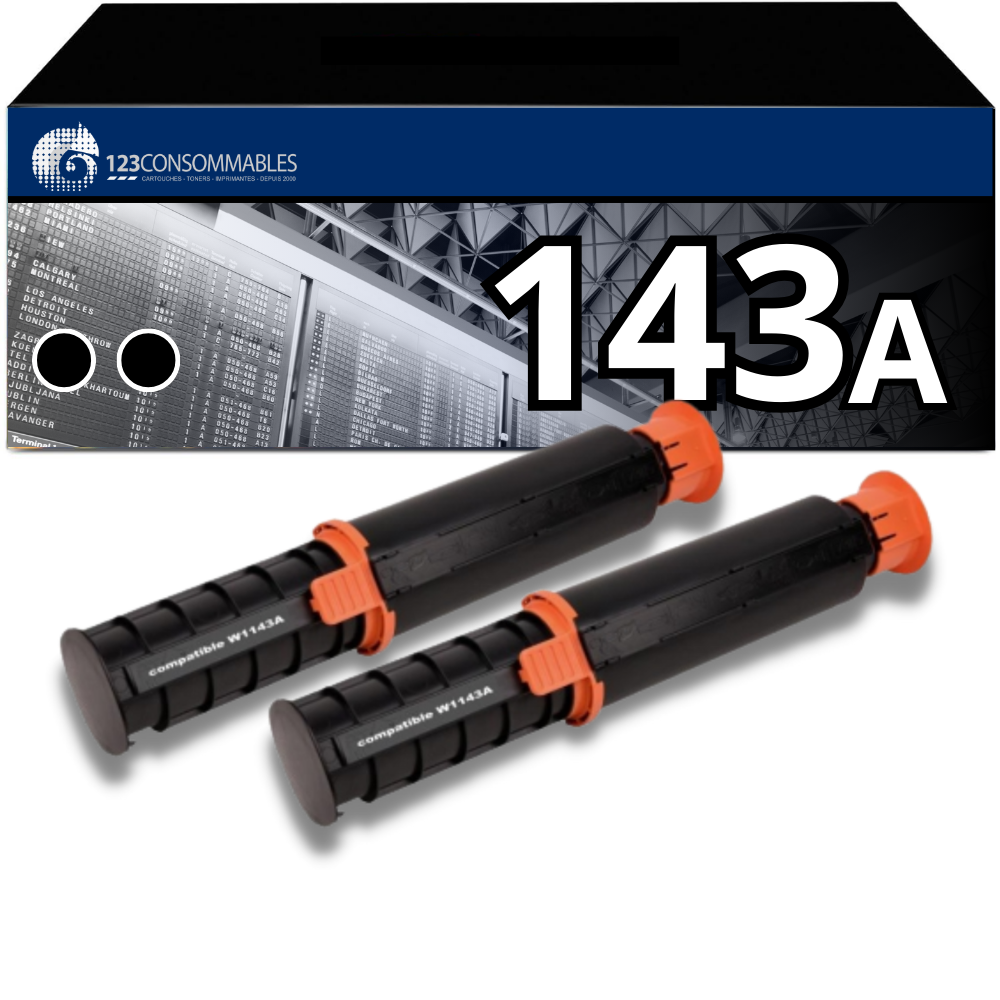 Pack 2 Toners compatible avec HP 143A noir