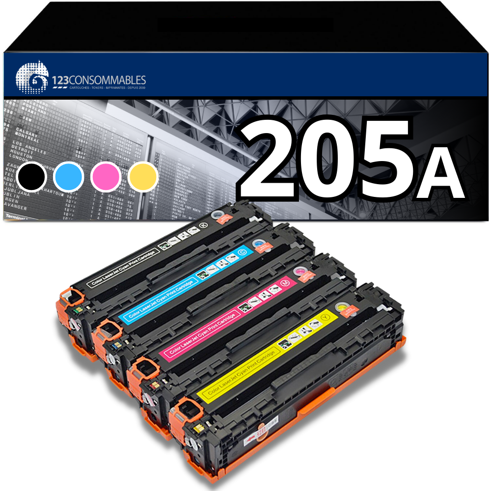 Pack 4 Toners compatible HP 205A