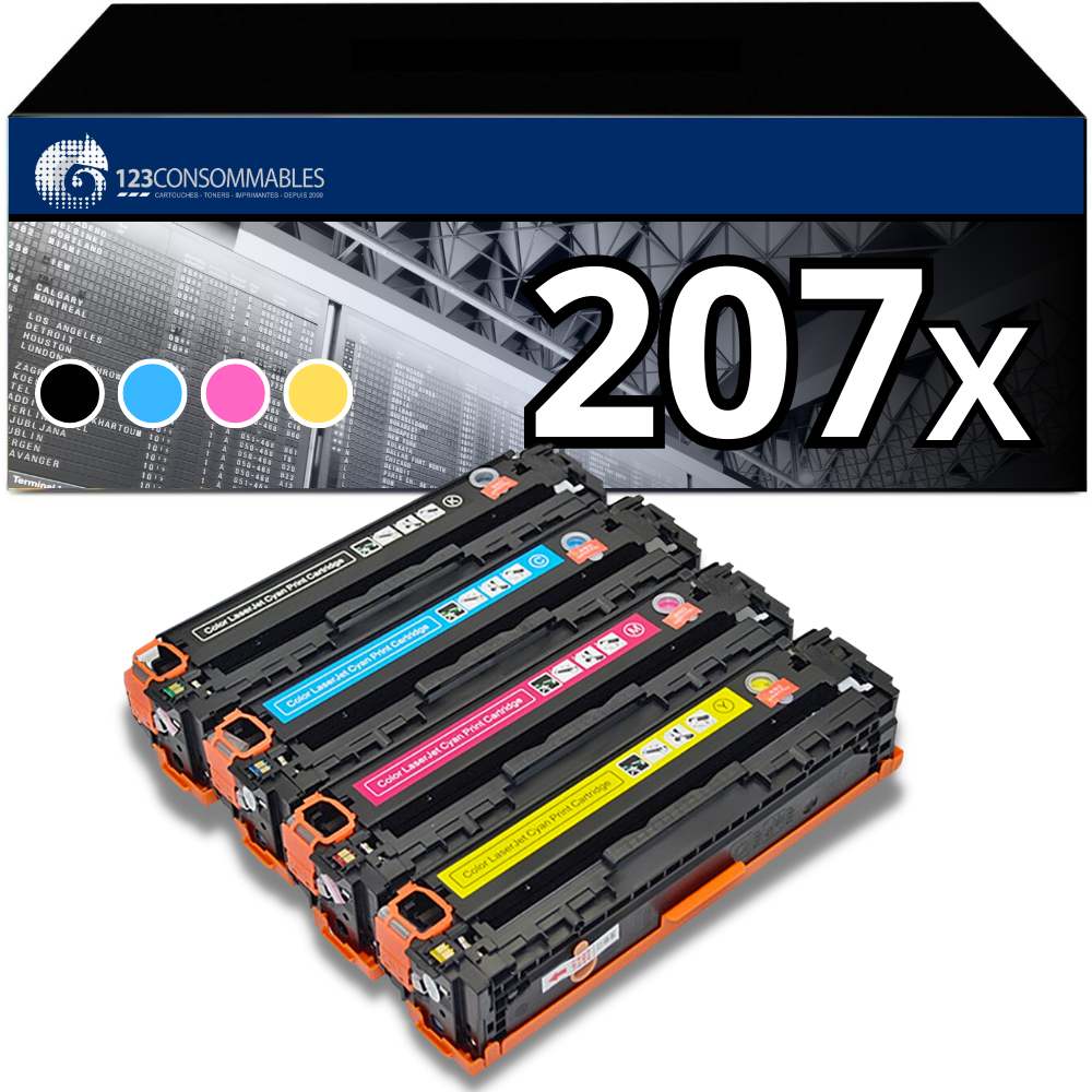Pack 4 Toners compatibles HP 207X