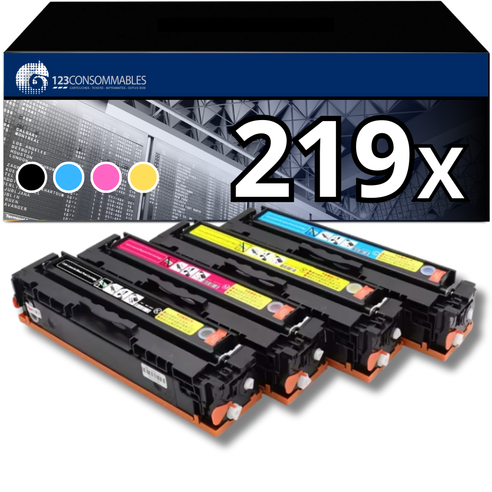 Pack Toner compatible HP 219X/219A, 4 couleurs