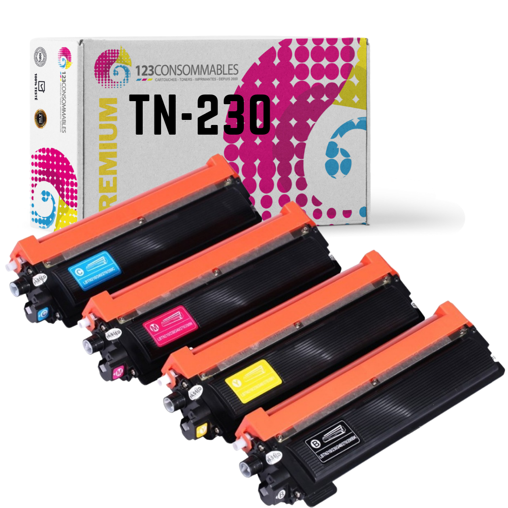 Pack 4 toners compatible BROTHER TN-230 XL