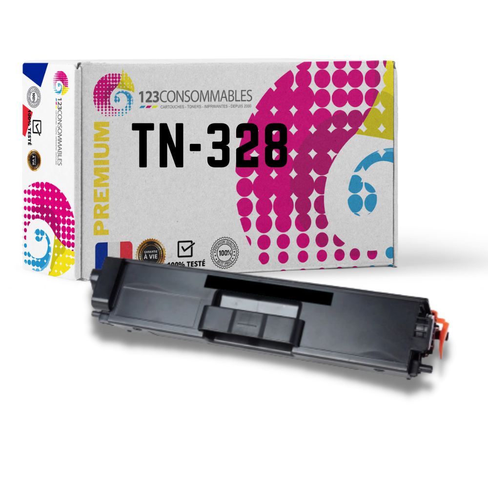 Toner compatible BROTHER TN-328BK noir