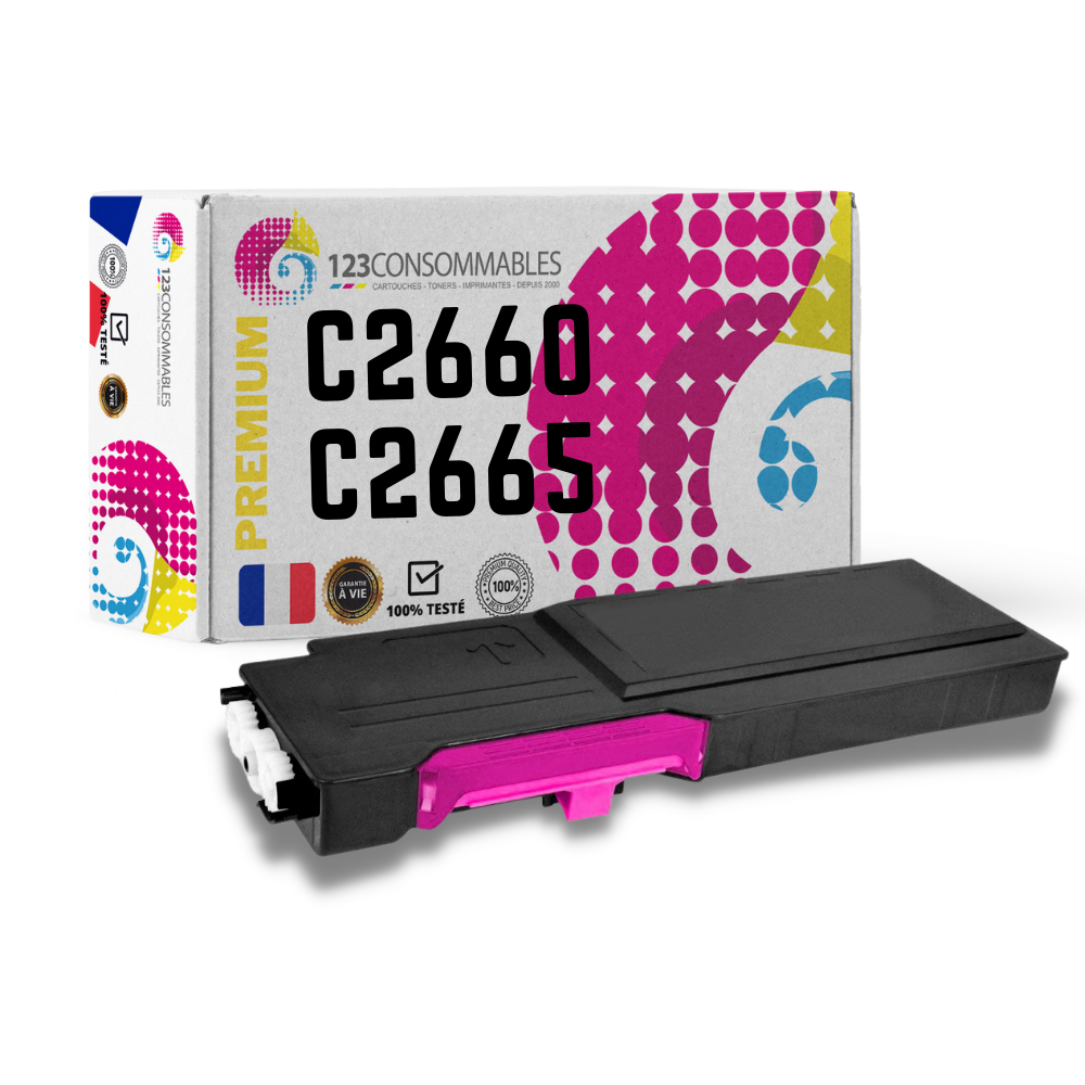 Toner compatible Dell C2660DN/C2665DNF magenta - remplace 593-BBBS