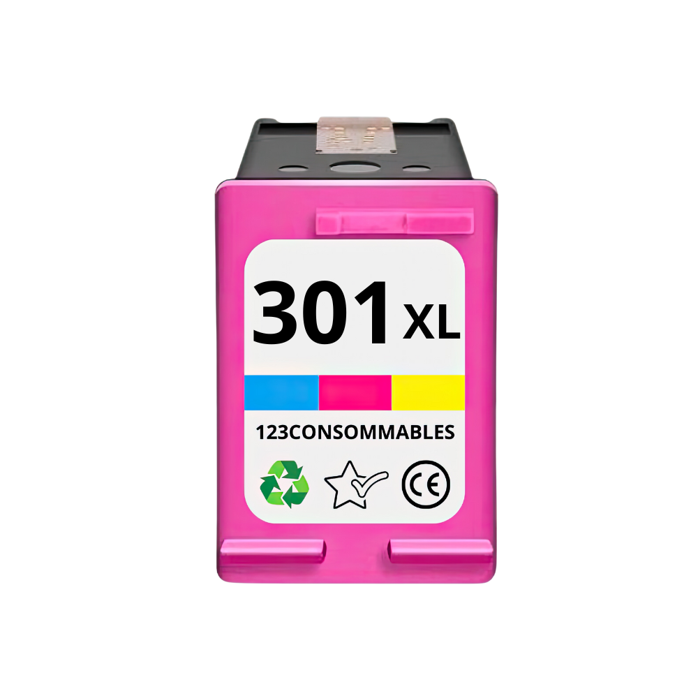 ✓ Cartouche compatible avec HP 301 XL couleur couleur couleur en stock -  123CONSOMMABLES