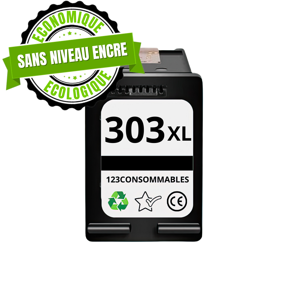 Cartouche compatible HP 303XL (T6N04AE) noir - sans niveau encre