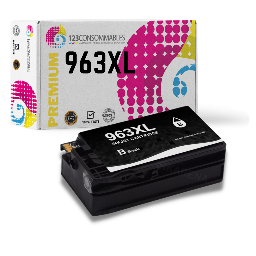 HP 963XL Pack de 4 cartouches d'encre noire, cyan, jaune et magenta grande  capacité authentiques (3YP35AE) - Cdiscount Informatique