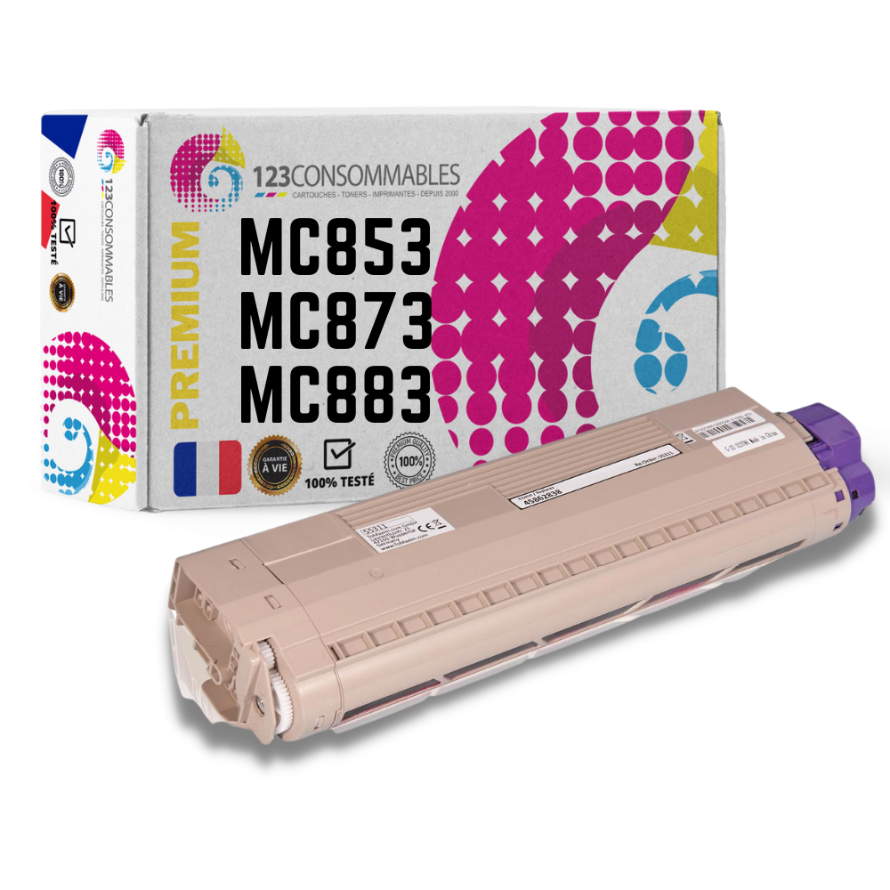 Toner compatible OKI MC853 / MC873 / MC883 (45862838) magenta