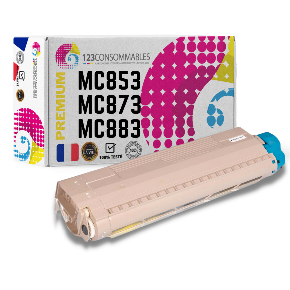 Toner compatible OKI MC853 / MC873 / MC883 (45862837) jaune