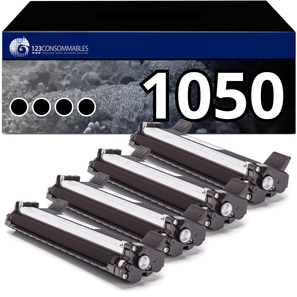 Pack 4 toners compatibles BROTHER TN-1050 noir