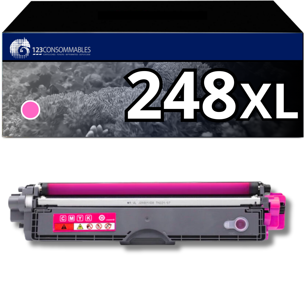 Toner compatible avec Brother TN248XLM magenta