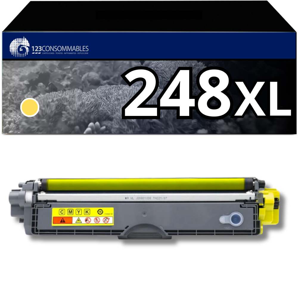 Toner compatible avec Brother TN248XLY jaune